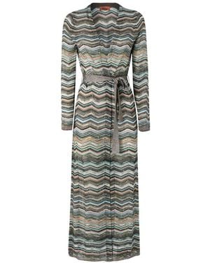 Missoni Zigzag-Knit Sequin-Embellished Cardigan - Grey
