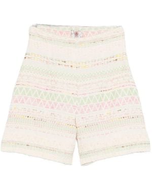 Bye Cotton Blend Shorts - Natural