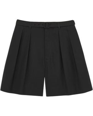 Saint Laurent Shorts With Belt - Black
