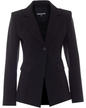 Patrizia Pepe Single-Breasted Tailored Blazer By - Blue