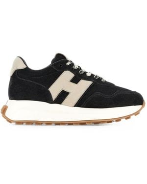Hogan H641 Leather Trainers - Black