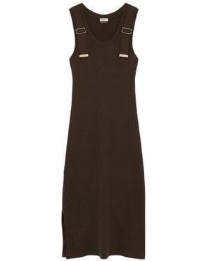 Loewe Cotton Long Dress - Brown