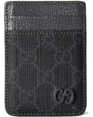 Gucci Two-Tone Magnetic Card Holder - Black