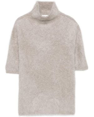 Soft Goat Maglione A Collo Alto - Bianco