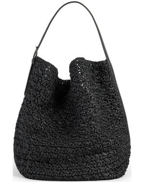 TOTEME Rafia Belted Tote Bag - Black