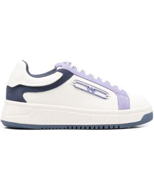 Emporio Armani Exclusive Leather Trainers - White