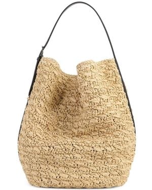 TOTEME Rafia Belted Tote Bag - Natural
