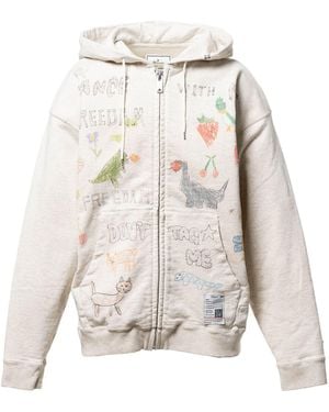Maison Mihara Yasuhiro Parka Kids Doodle - Natural