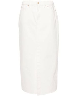 7 For All Mankind Kellie Midi Skirt - White