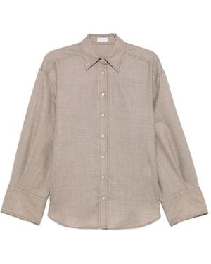 Brunello Cucinelli Wool Shirt - Natural