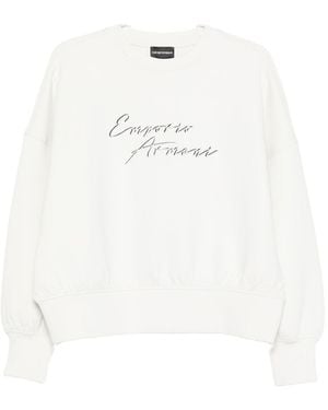 Golden Goose Logo Crewneck Sweashirt - White