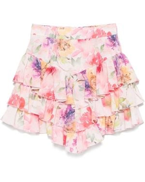 ACTUALEE Flounced Skirt - Pink