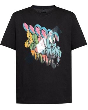 Paul Smith Bunny Repeat Cotton T-Shirt - Black