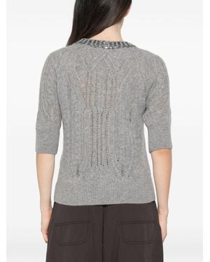 Ermanno Scervino Cashmere Crewneck Sweater - Grey