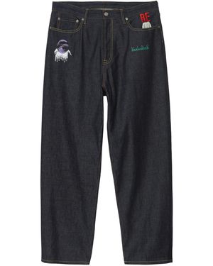 Undercover Jeans With Embroidery - Blue