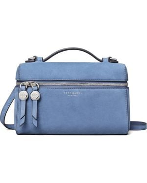 Tory Burch Romy Leather Vanity Case - Blue