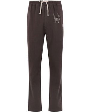Moncler Jogging Trousers With Logo - Grey