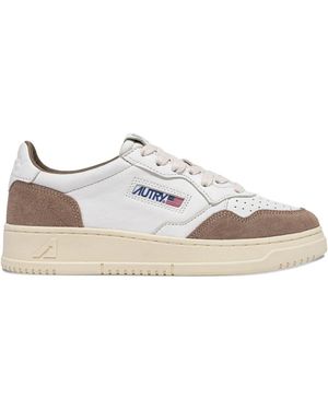 Autry Medialist Low Leather Trainers - White