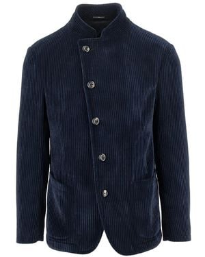 Emporio Armani Chenille Jacket - Blue
