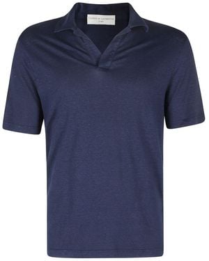 Filippo De Laurentis Linen Polo Shirt - Blue