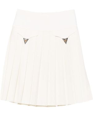 Versace Wool Midi Skirt - White