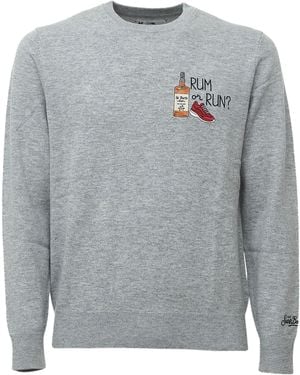 MC2 Saint Barth Heron Embroidered Jumper - Grey