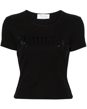 Blumarine T-Shirt Cropped - Nero