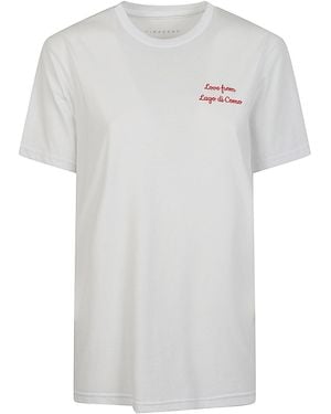 TESSABIT PRIVATE LABEL Love From Lago Di Como T-Shirt - White