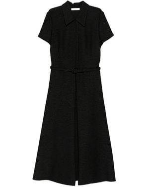 Fendi Bouclé Wool Midi Dress - Black
