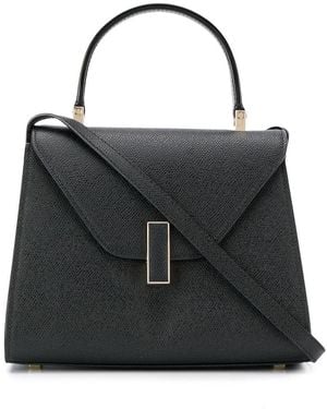 Valextra Iside Mini Leather Handbag - Black