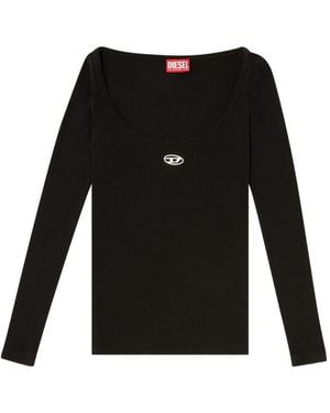 DIESEL Logo Cotton Top - Black