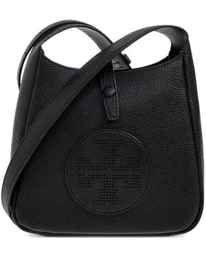 Tory Burch Miller Leather Hobo Bag - Black