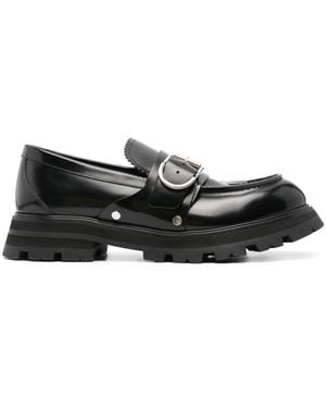 McQueen Logo Loafers - Black