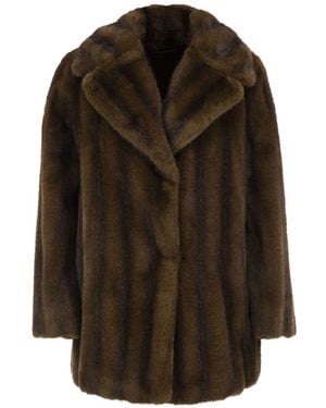 Max Mara Faux Fur Jacket - Brown