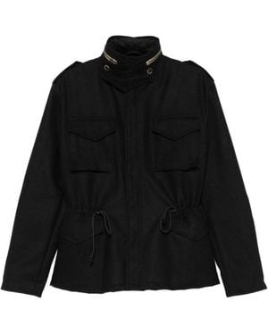 FRONT STREET 8 Wool Blend Field Jacket - Black