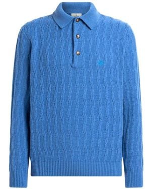 Etro Cashmere Polo Shirt - Blue