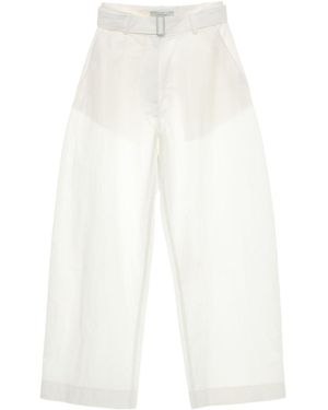 Studio Nicholson Round Leg Cotton Trousers - White