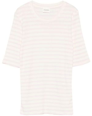 Closed Striped Cotton Blend Jumper - White