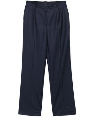 Prada Pantaloni Gessati - Blu