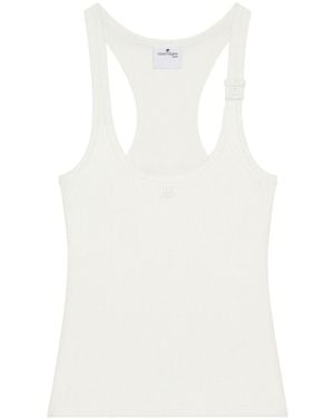 Courreges 90's Ribbed Cotton Top - White