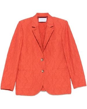 Harris Wharf London Cotton Blend Blazer Jacket - Red