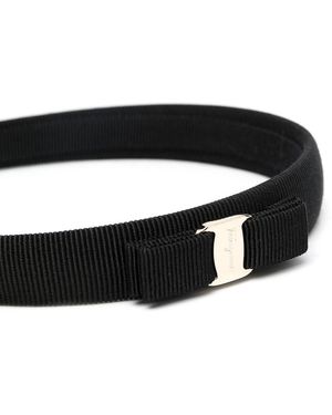 Ferragamo Vara Plate Headband - Black