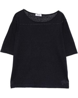 Base London Linen And Cotton Blend Jumper - Black