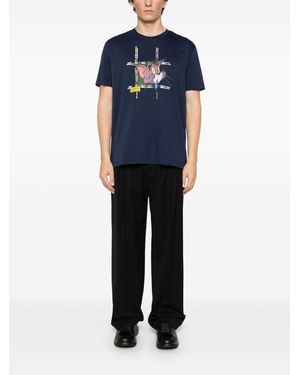 Iceberg Motif-Print T-Shirt - Blue
