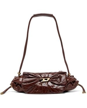 DIESEL Scrunch Leather Shoulder Bag - Red