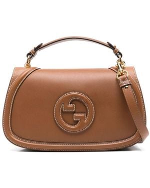Gucci Blondie Medium Leather Handbag - Brown