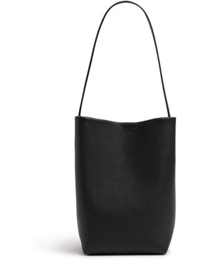 The Row Park Tote Small Leather Tote Bag - Black