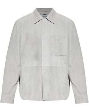 Loewe Suede Leather Overshirt - Grey
