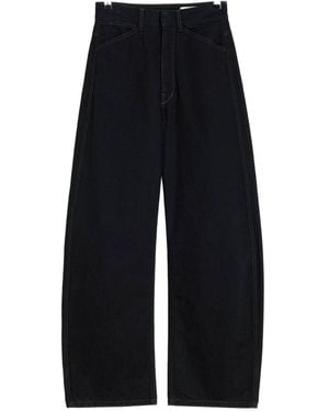 Lemaire High Waisted Curved Trousers - Blue