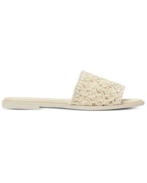 Fabiana Filippi Knitted Flate Sandals - White